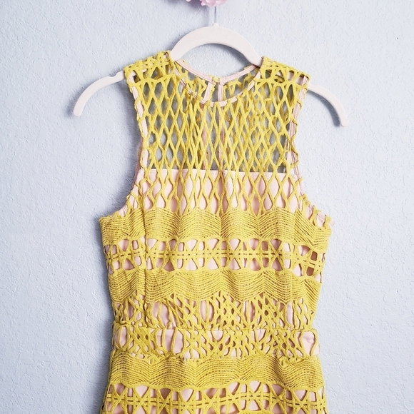 Endless Rose Yellow Guipure Lace Dress - Picture 4 of 10
